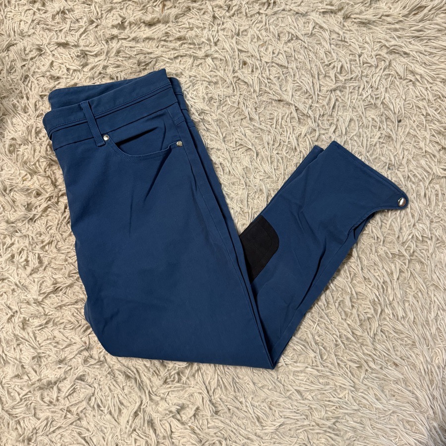 Women’s Size 34 Blue Le Fash Knee Patch Horseback Riding Breeches