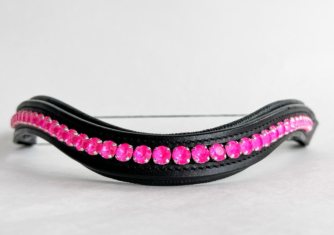 Electric Pink Crystal Browband