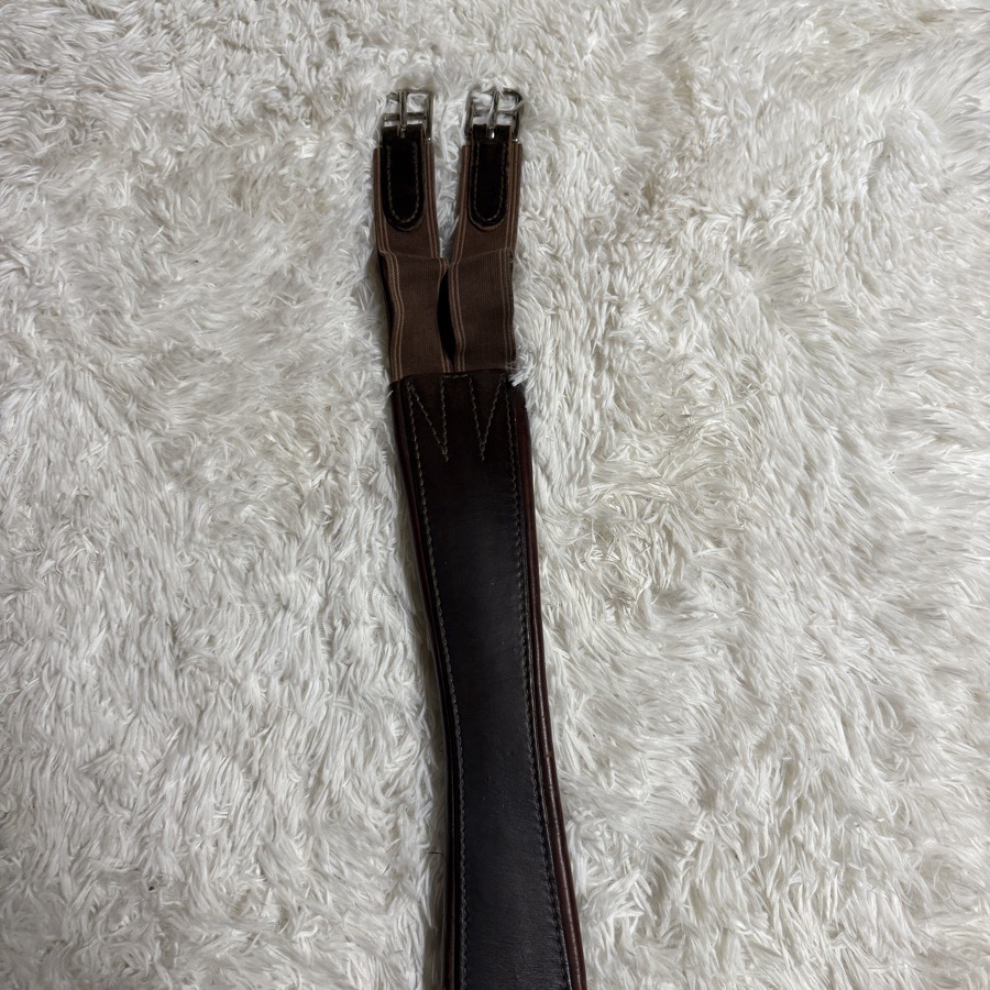 Size 48 Brown Leather English Horseback Riding Girth. Good Condition.