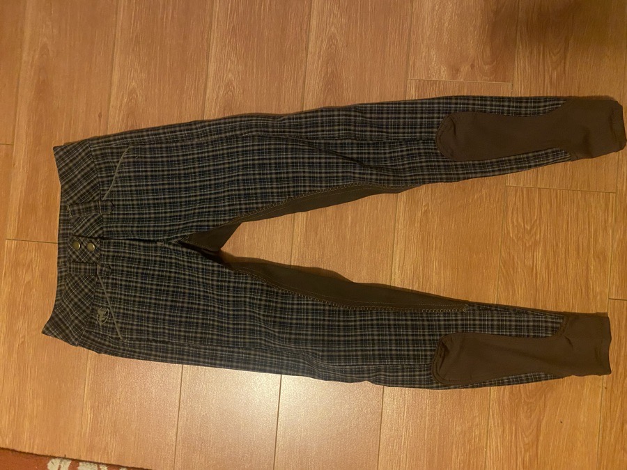 22L Plaid Full Seat Piper Breeches