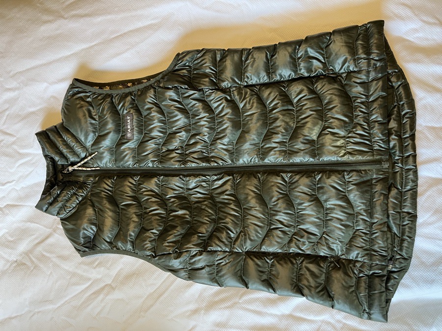 Green Ariat puffer vest