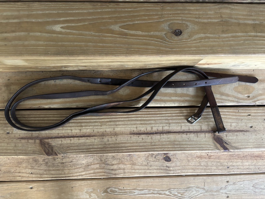 CENTAUR stirrups, two sets and a set of stirrup leathers