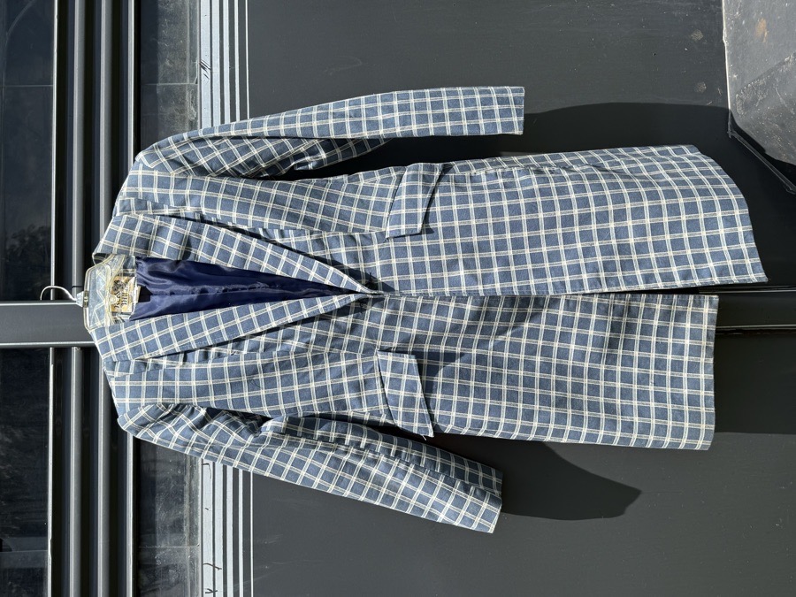 Blue & White Plaid Reed Hill Saddleseat Coat Size 12