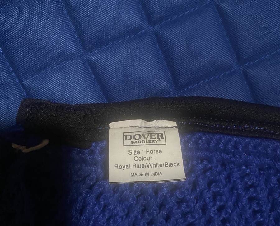 Ear Bonnet & Matching Pad - Royal Blue - Horse Size