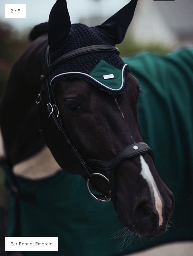 Equestrian Stockholm - Ear Bonnet -  Emerald - Full