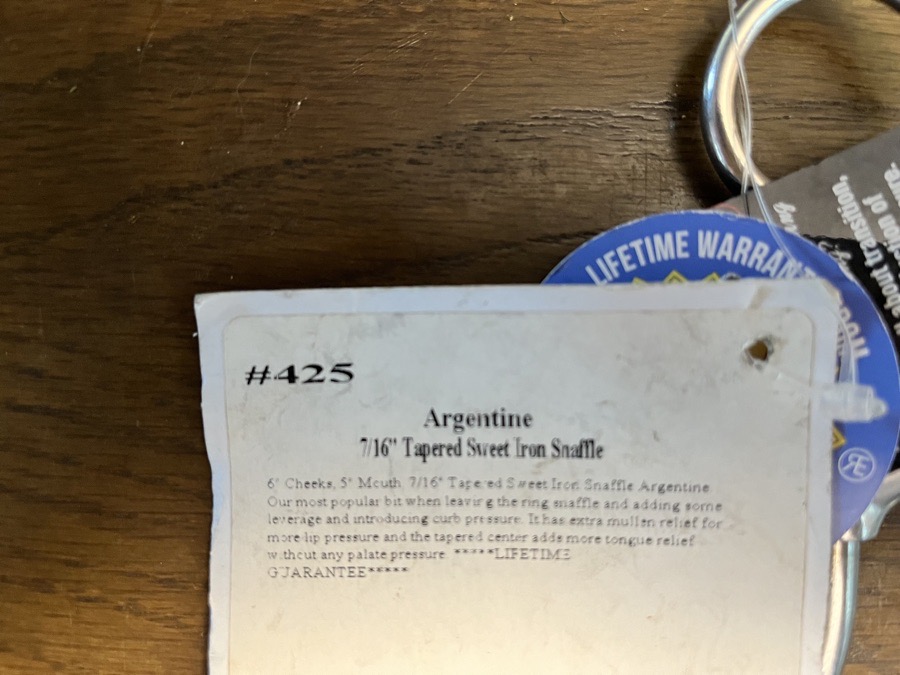 Reinsman Sweet iron snaffle Argentine bit