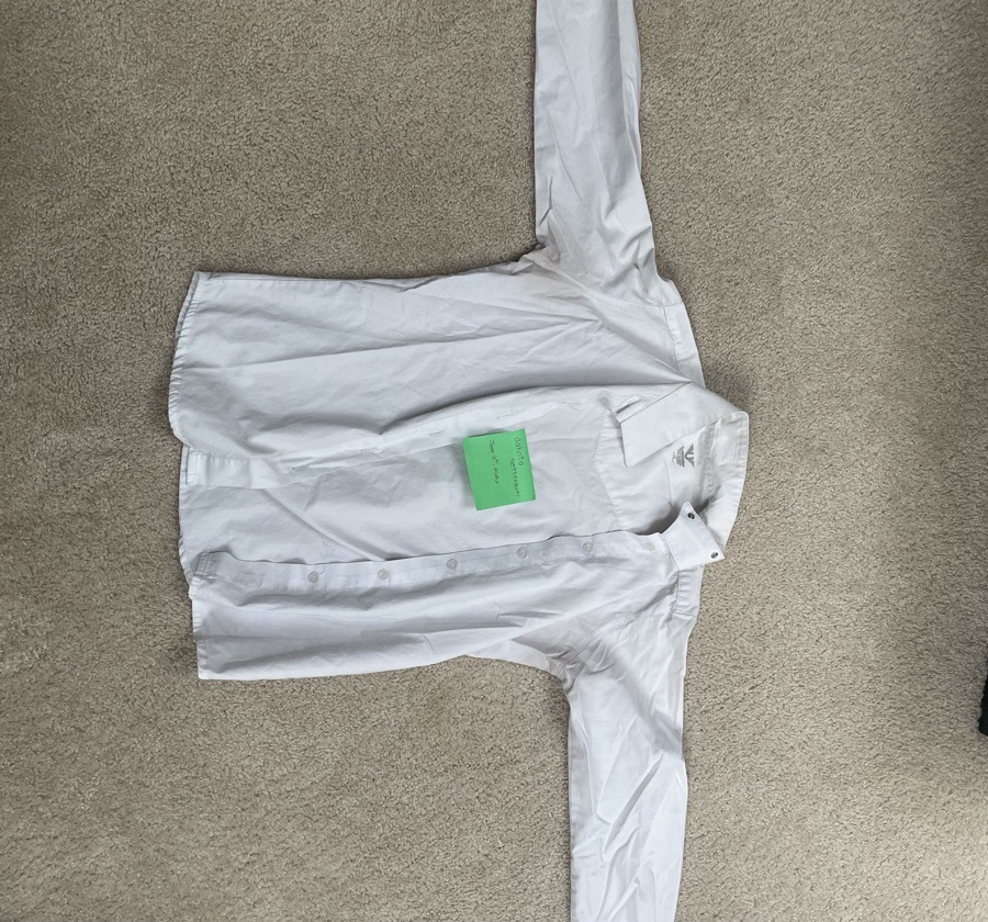 TuffRider Children’s Button Up Long Sleeve Show Shirt White Size 12