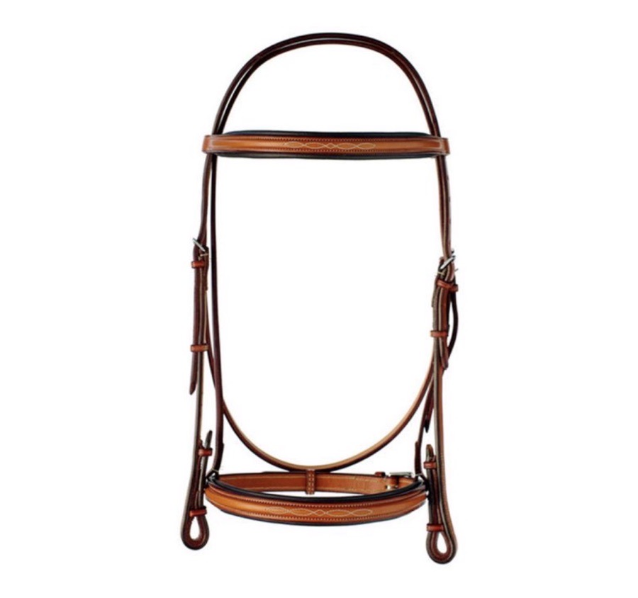 Edgewood Padded Raised Fancy Stitched Hunter Bridle with 1" Cavesson