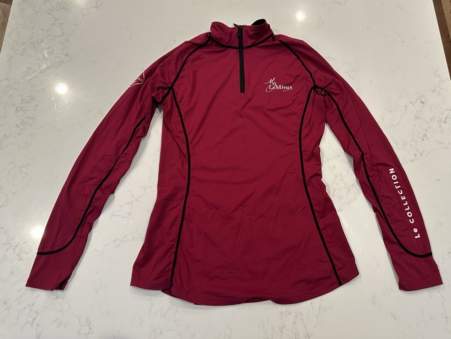 Le Mieux Equestrian / Horseback Riding Long Sleeve Shirt XS (Color: Mulberry)