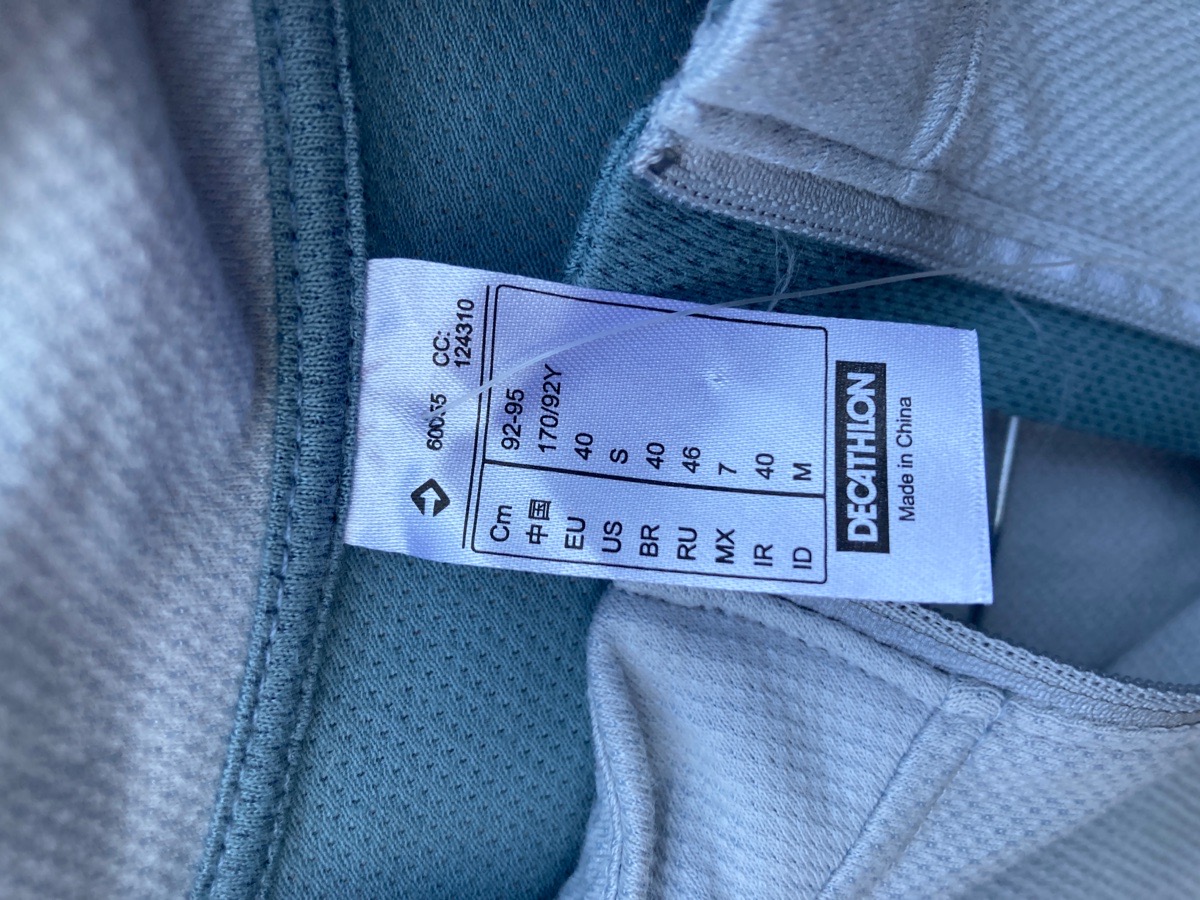 Fouganza Decathlon Wicking Shirt | Grey | Small