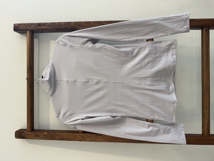 TKEQ The 'CHLOE' High Collar Technical Top | Classic White