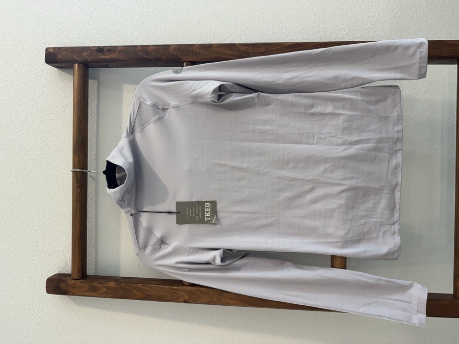TKEQ The 'CHLOE' High Collar Technical Top | Classic White