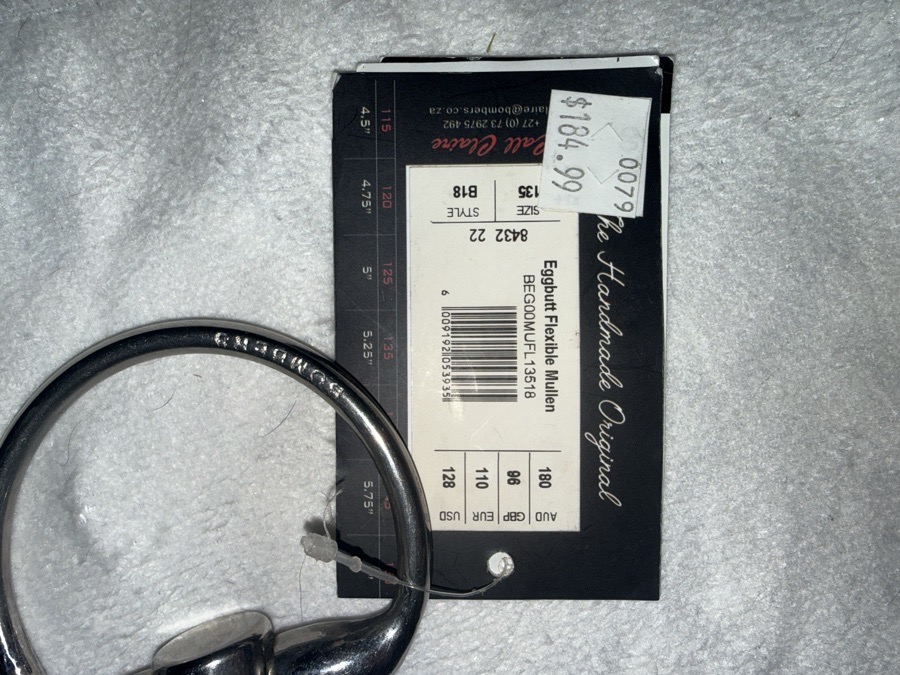 Bombers Flexi Mullen Mouth Eggbutt 135mm