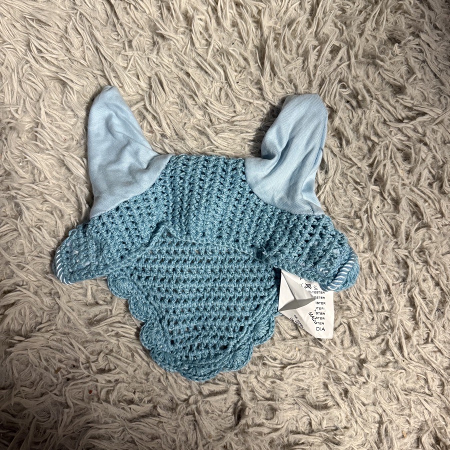 Pony Size Blue Horze Horseback Riding Ear Bonnet. Good Condition.
