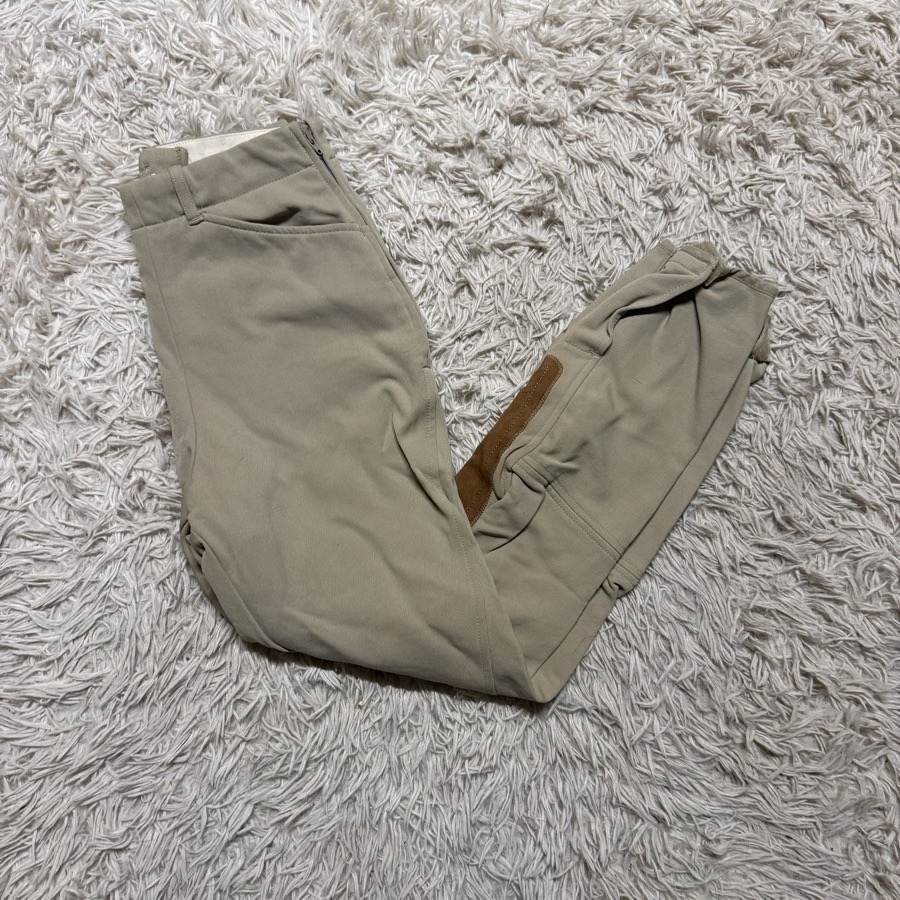 Women’s Size 24 Tan Tailored Sportsman Knee Patch Horseback Riding Breeches