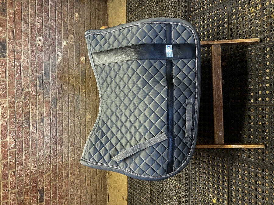 Equestrian Stockholm Gray with Black Leather Jump Pad