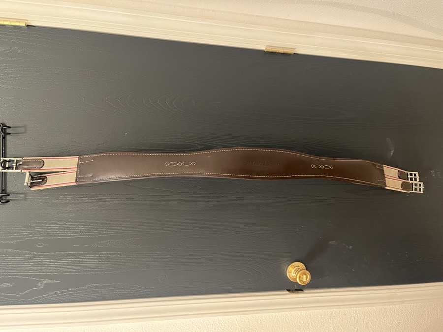 M Toulouse Contour Shaped Padded Leather Girth 