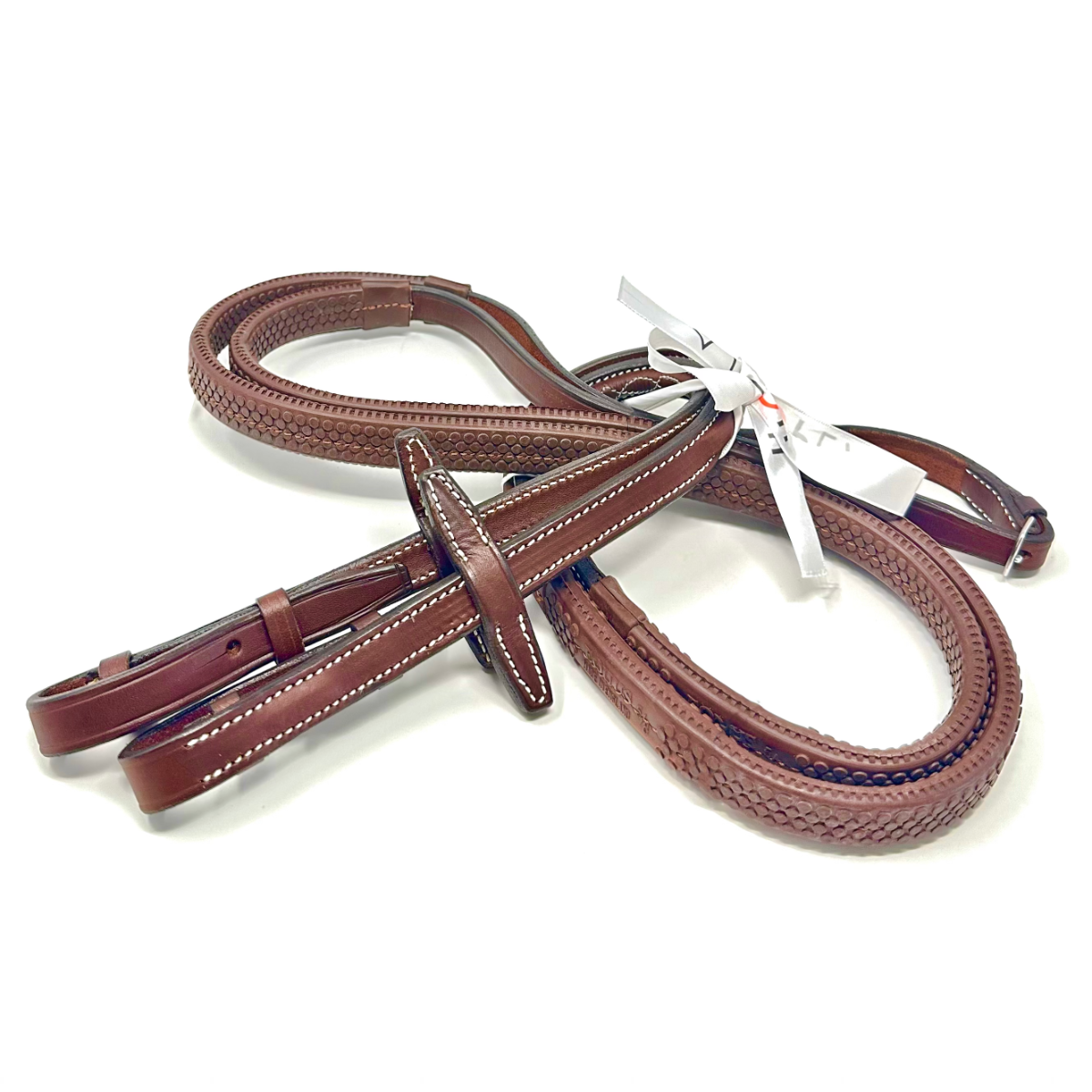 HOPLA Sellerie Raised Rubber Contact Reins With Fancy Stitching