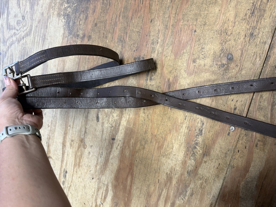 56” brown stirrup leathers