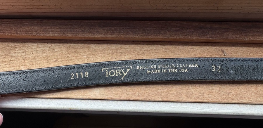 Tory Black Leather Belt