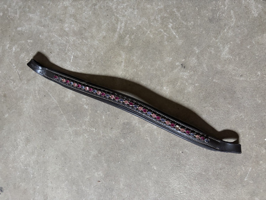 ExionPro Soft Padded Fuchsia, Light Rose, Tanzanite Crystal Browband - Havana