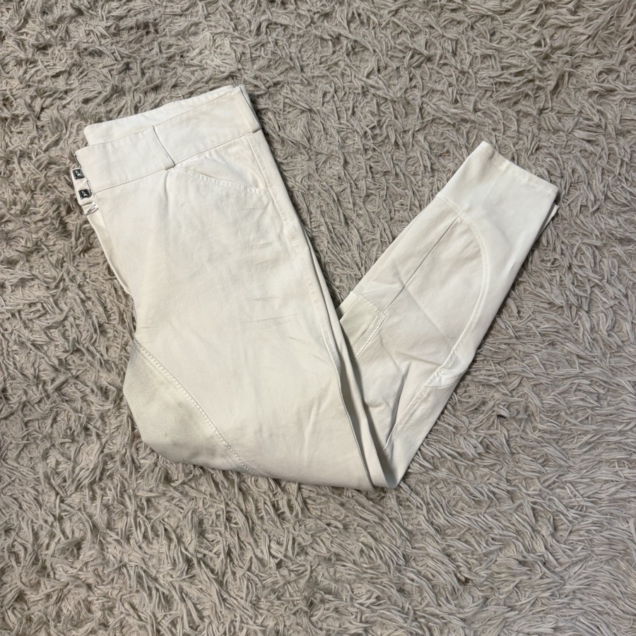 Women’s Size 30L White Dover Full Seat Horseback Riding Breeches