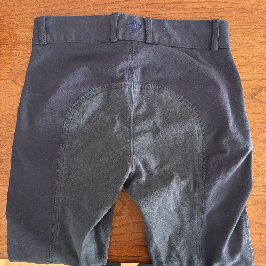 OVATION 28R Navy Full Seat Suede Breeches