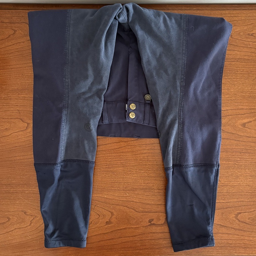 OVATION 28R Navy Full Seat Suede Breeches
