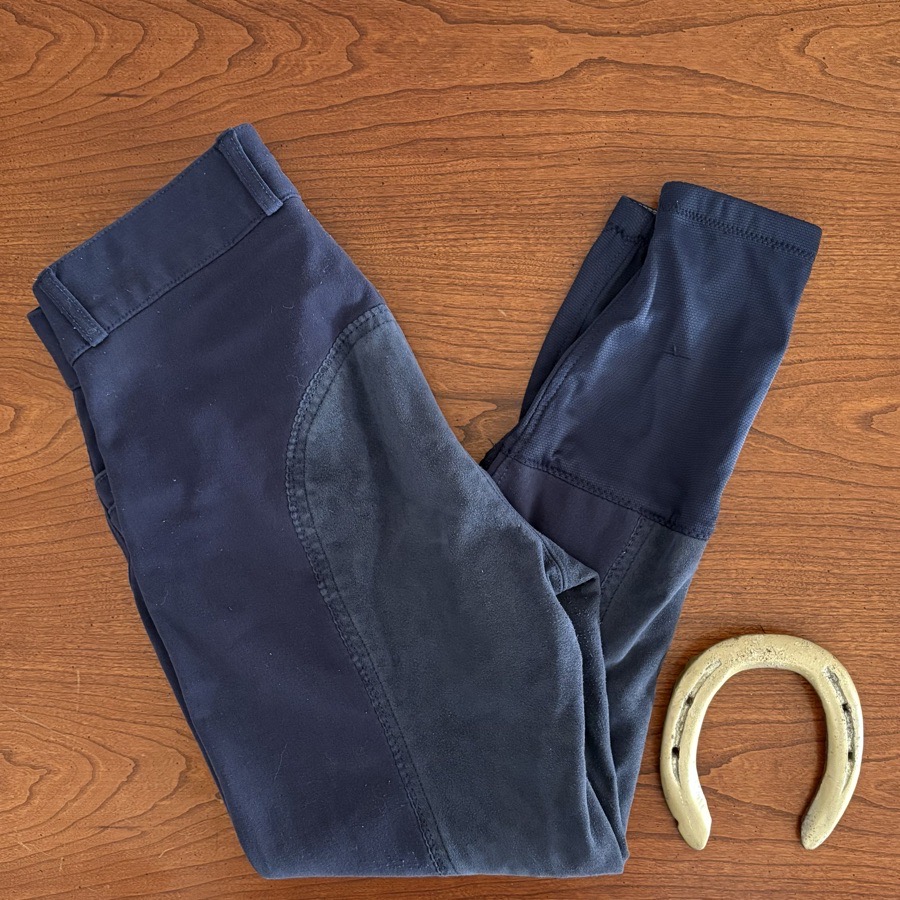OVATION 28R Navy Full Seat Suede Breeches