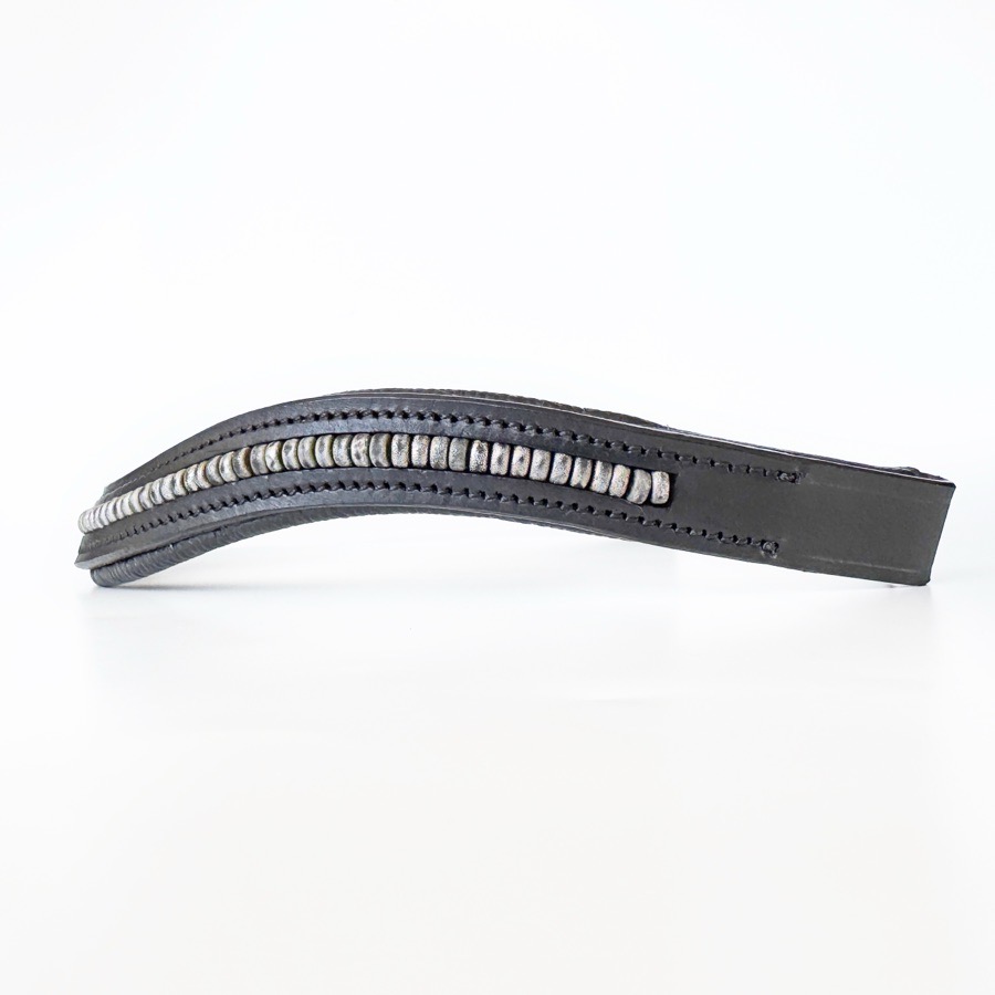 Iridescent Silver Beaded Browband