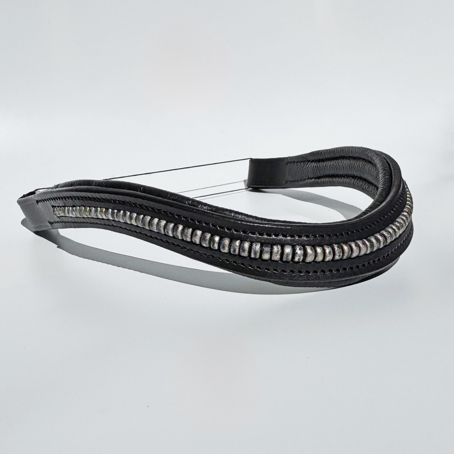 Iridescent Silver Beaded Browband