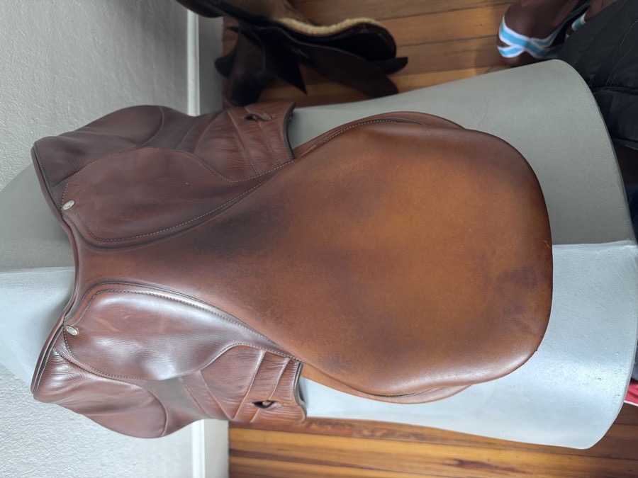 18” Butet Premium Saddle - P Flat Seat - 2.5 Flaps - WOOL FLOCKED