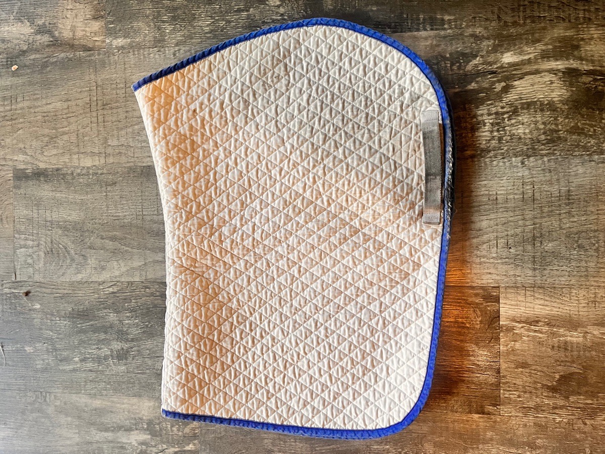 Fleece works Franktown Hunter Derby logo Saddle pad