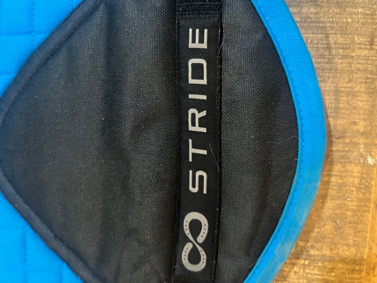 Blue stride saddle pad