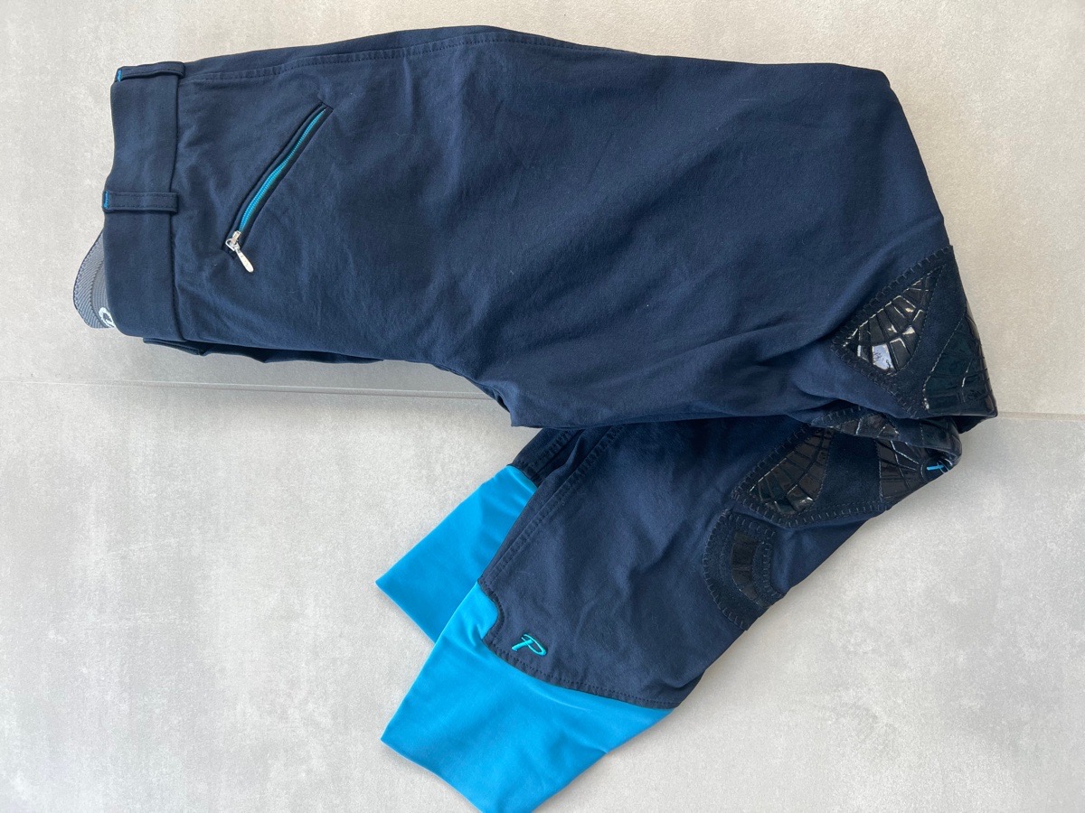 Shires Performance knee patch breeches navy blue size 28 horse equestrian