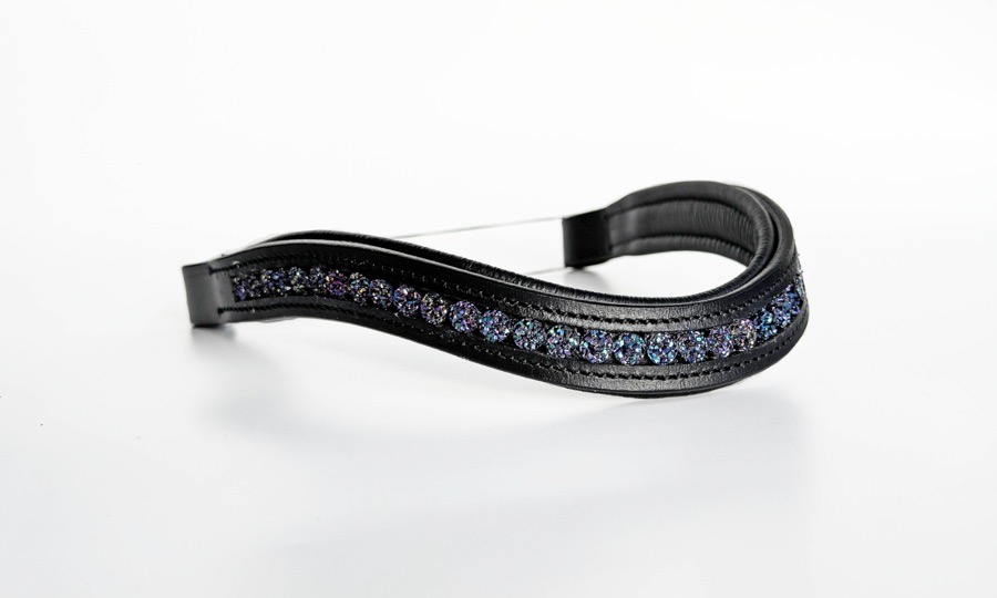 Blue & Purple Druzy Beaded Browband