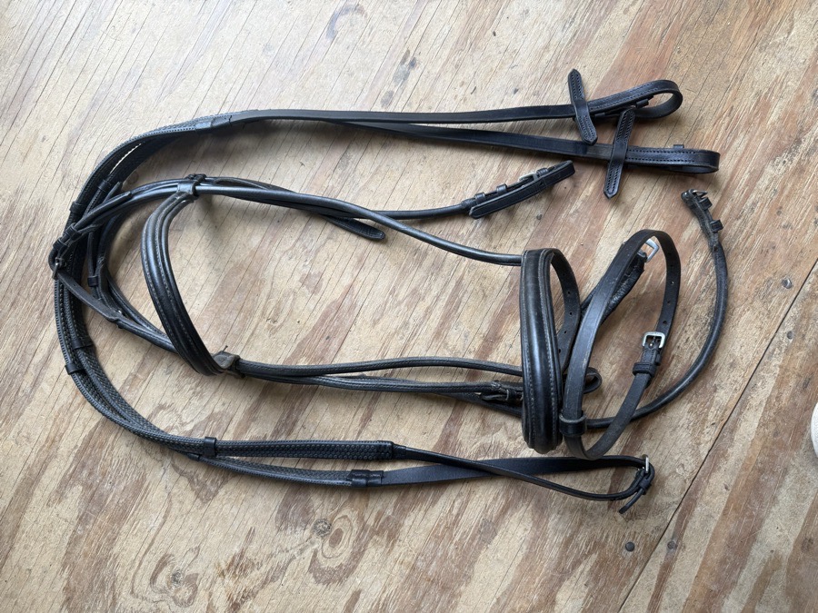 full sized rolled cheek bridle