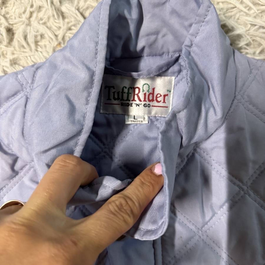 Women’s Large Blue TuffRider Horseback Riding Winter Vest. Good Condition.