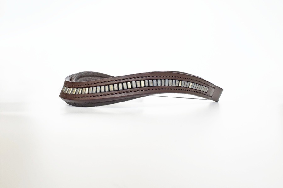 Blue & Gold Beaded Browband