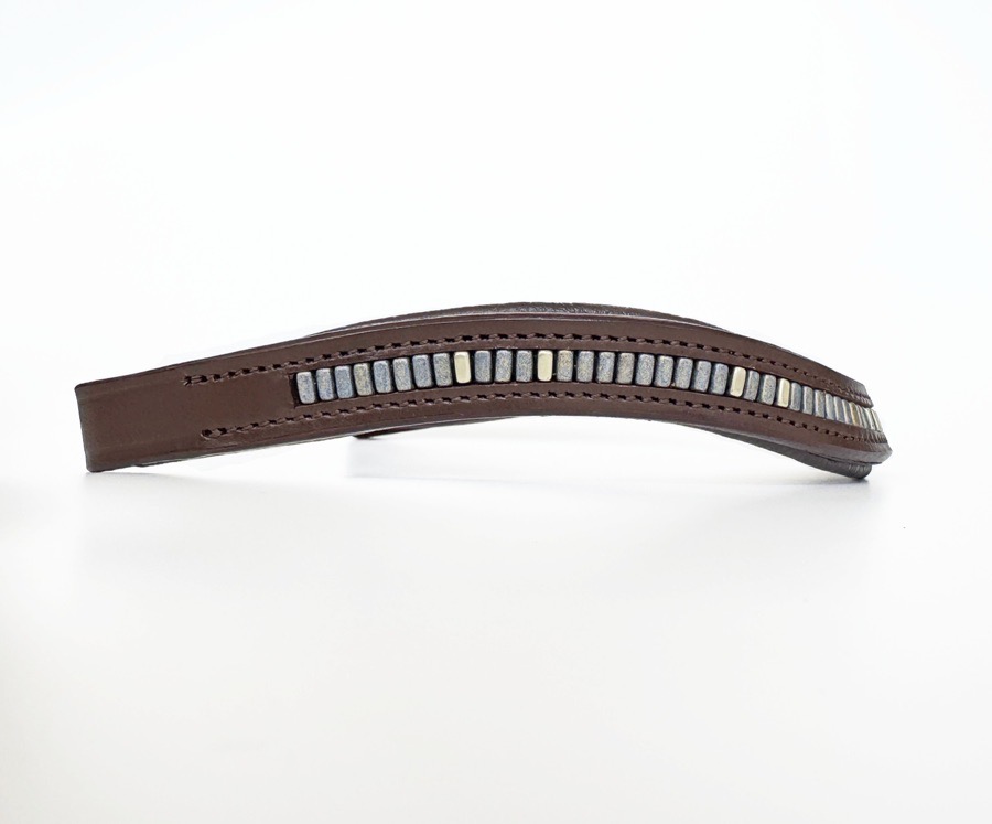 Blue & Gold Beaded Browband