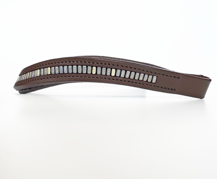 Blue & Gold Beaded Browband
