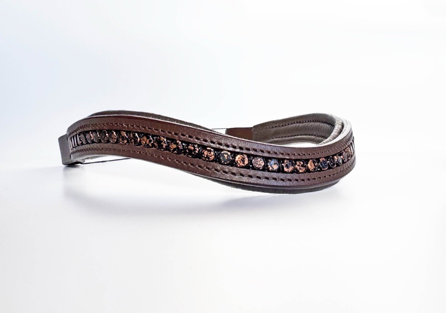 Black & Copper Beaded Browband