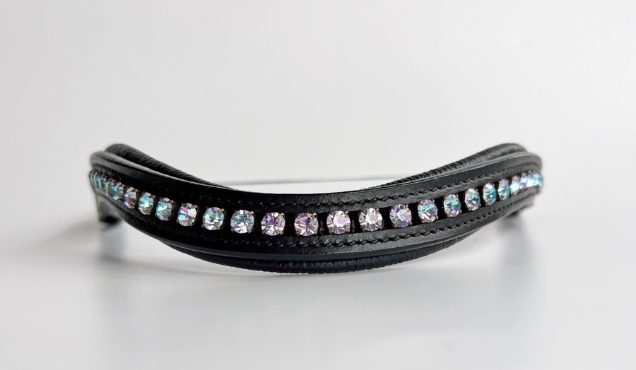 Blue and Lilac Crystal Browband 
