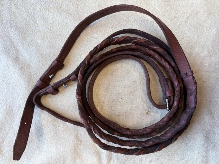 53” light brown laced reins