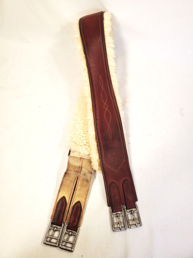 Edgewood Sheepskin Lined Single Elastic Girth - 58"