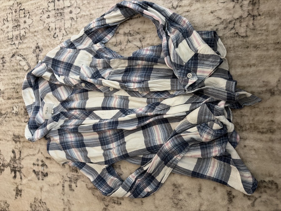 Rails Blue and Ponk Flannel