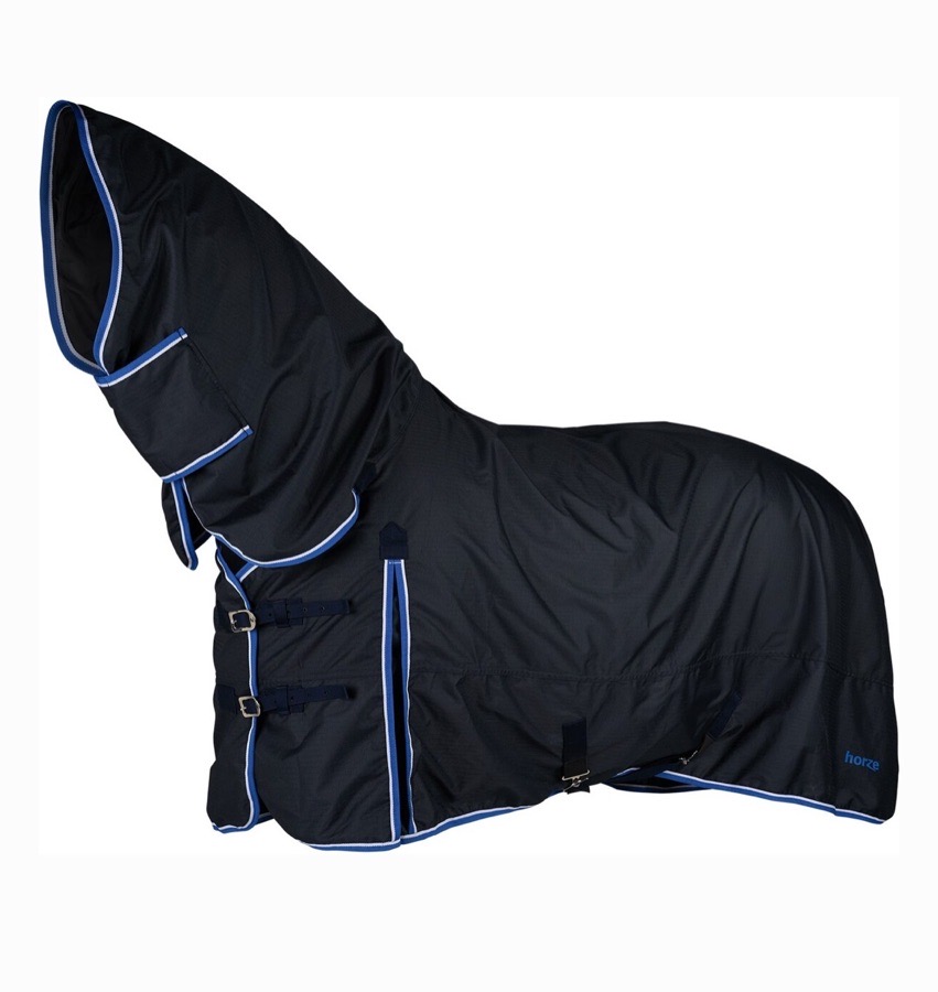69” Horze Glasgow Medium Weight Combo 150-g Horse Turnout Blanket, Dark Blue