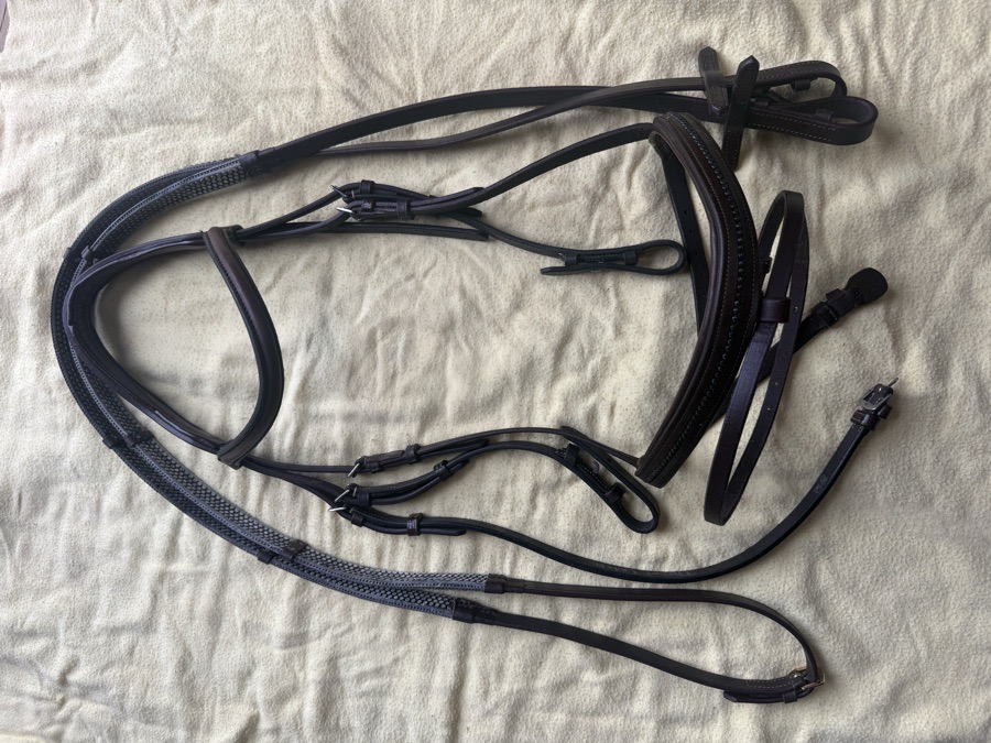 Bling noseband brown flash bridle