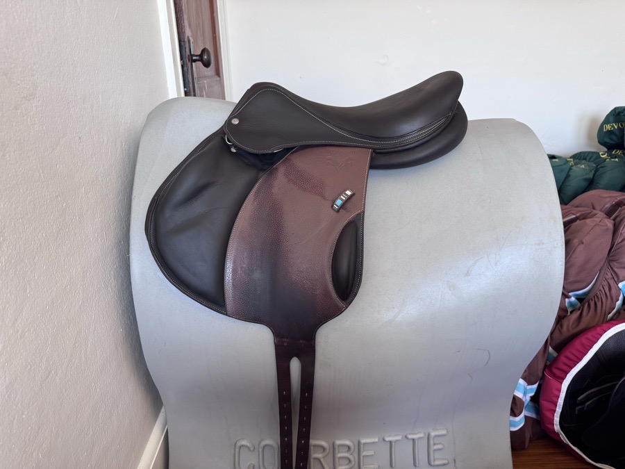 17.5” 2022 Voltaire Lexington PRO Monoflap Saddle - 2AA - Grained Buffalo