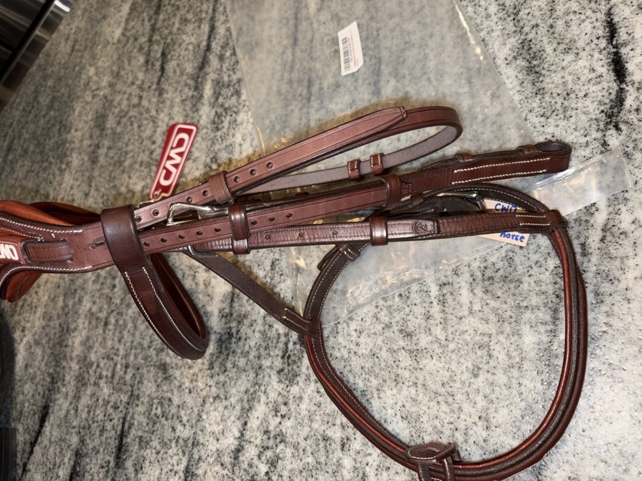 CWD *NEW* french noseband anatomical bridle with removable flash attachment